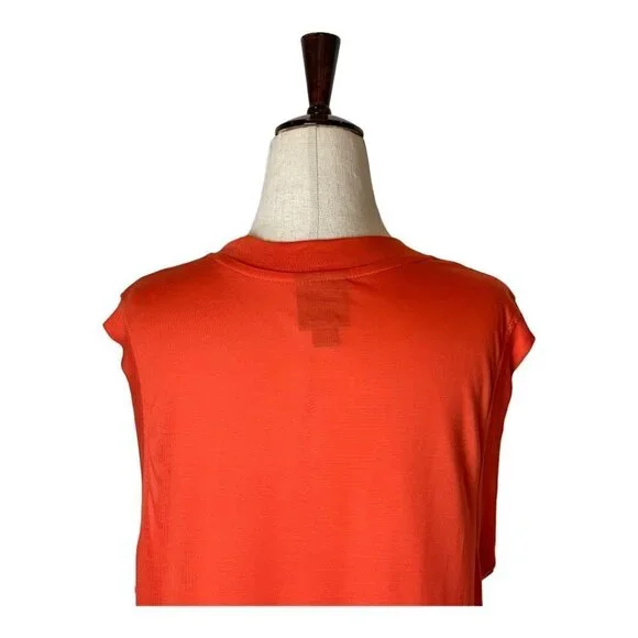 Ivy Park Orange And White Modal Crew Neck Sleeveless Tank Top Size S - Picture 5 of 12